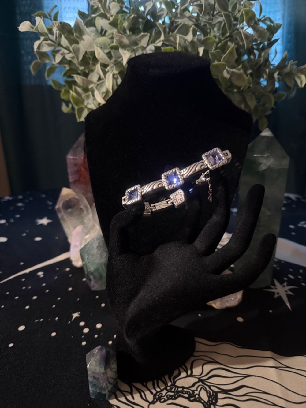 💜 VTG BRIGHTON ‘Regina’ Swarovski crystal RARE/RETIRED Bracelet!